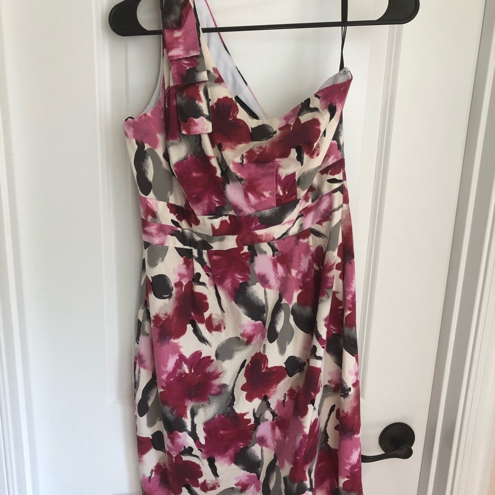 One Shoulder Floral Wedding Guest Dress